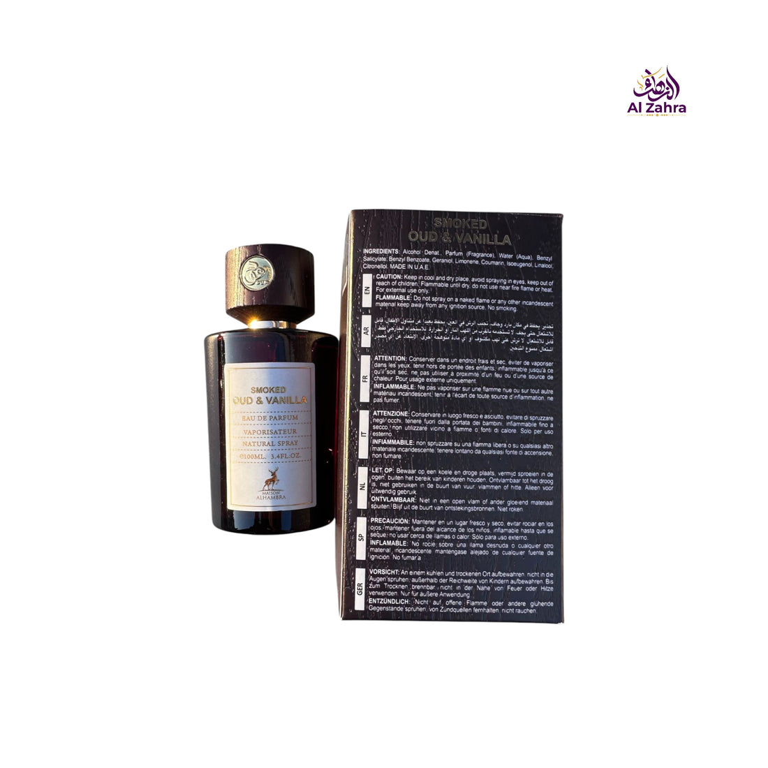 Smoked Oud Vanilla 3ml Perfume Sample - Al Zahra