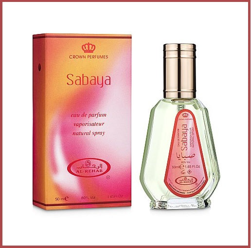 Sabaya Perfume 50ml Spray by Al Rehab in elegant packaging