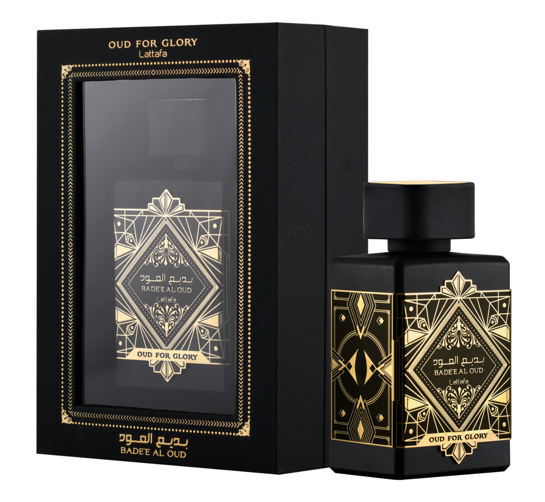 Bade’e Al Oud – Oud for Glory 3ml perfume sample vial – unisex oud fragrance by Lattafa.