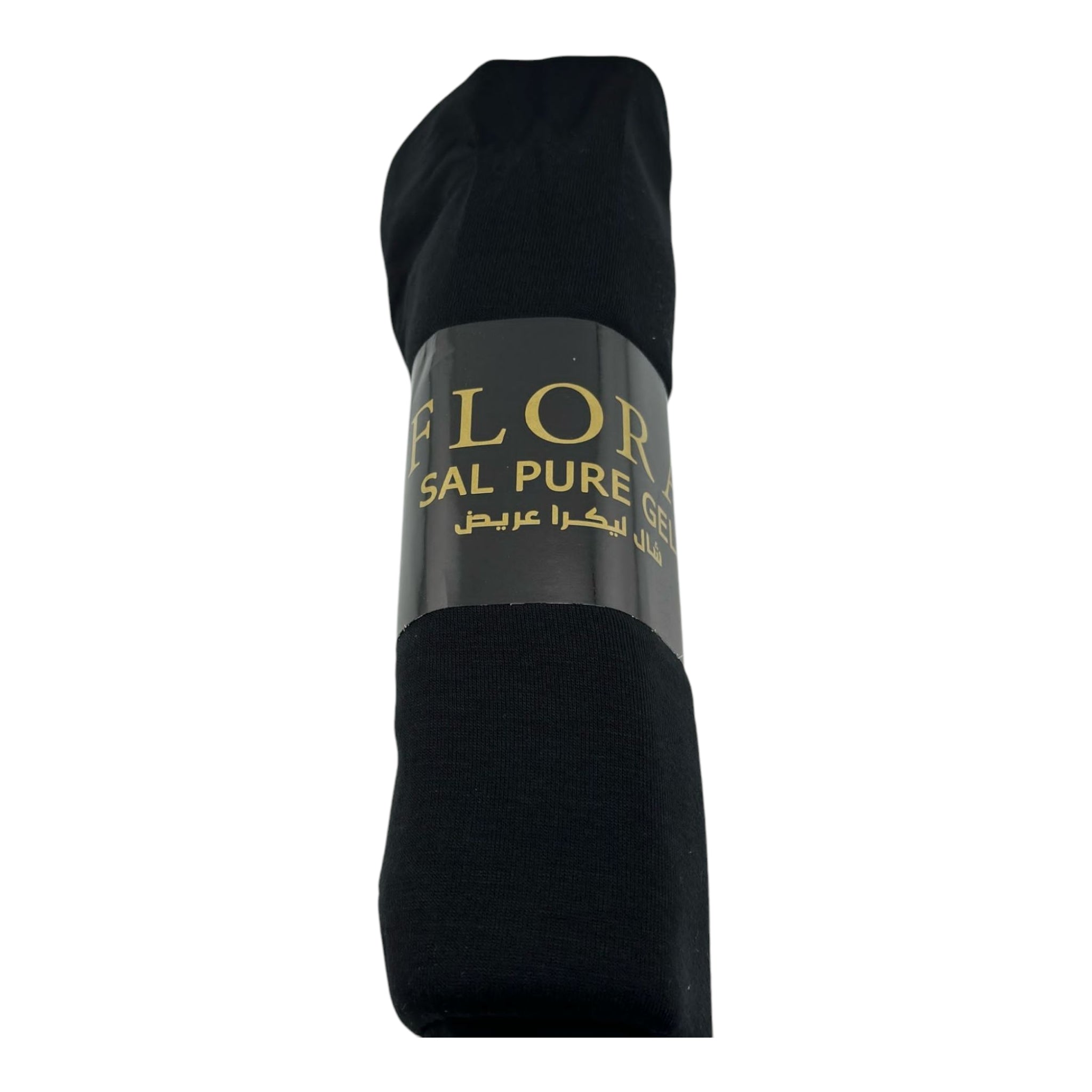 Flora Sal Pure Georgette Scarf in black – soft and lightweight fabric.