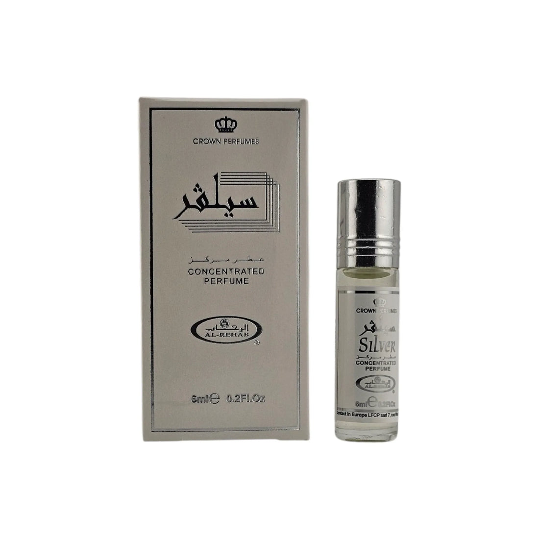 Silver 6ml Perfume Oil by Al-Rehab – Fresh Unisex Roll-On Attar