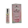 Sukkar Banat 6ml perfume oil by Al Rehab – sweet cotton candy scent in pastel pink packaging with roll-on bottle for women.