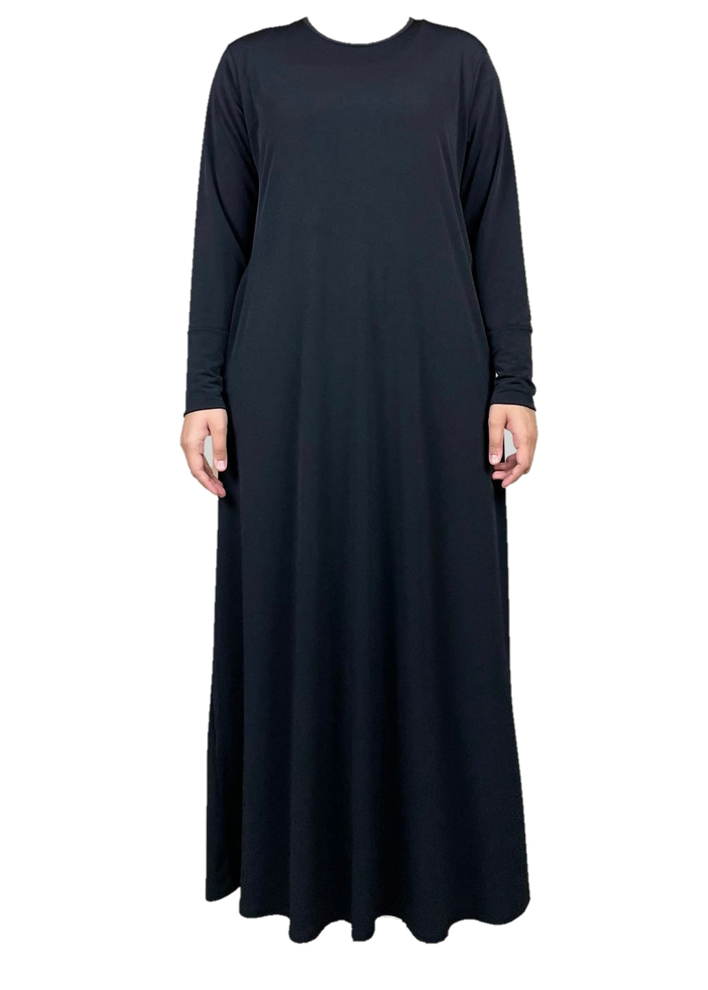 Children Girls Black Jersey Abaya