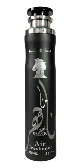 Maahir Black Edition 300ml by Lattafa | Air Freshener | Al Zahra