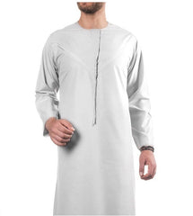 Emirati Light Gray Thobe With Tassel