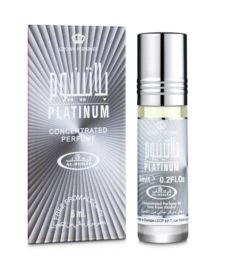 Platinum 6ml Roll on by Al Rehab | Al Zahra | Attar | Perfume Oil